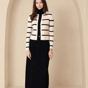 Black Basic Denim Skirt - Image 1