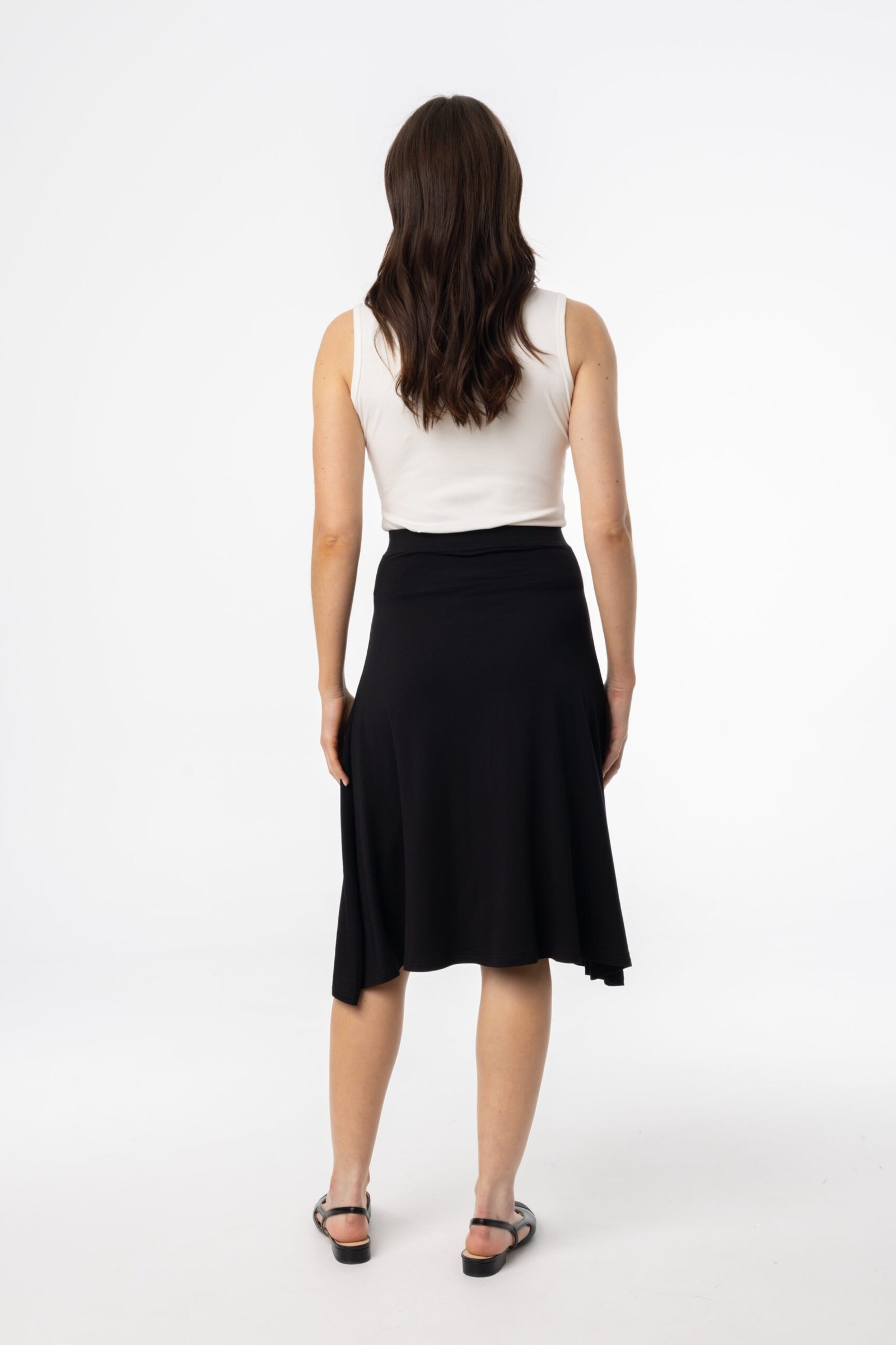 Black Basic Flare Skirt - Image 3
