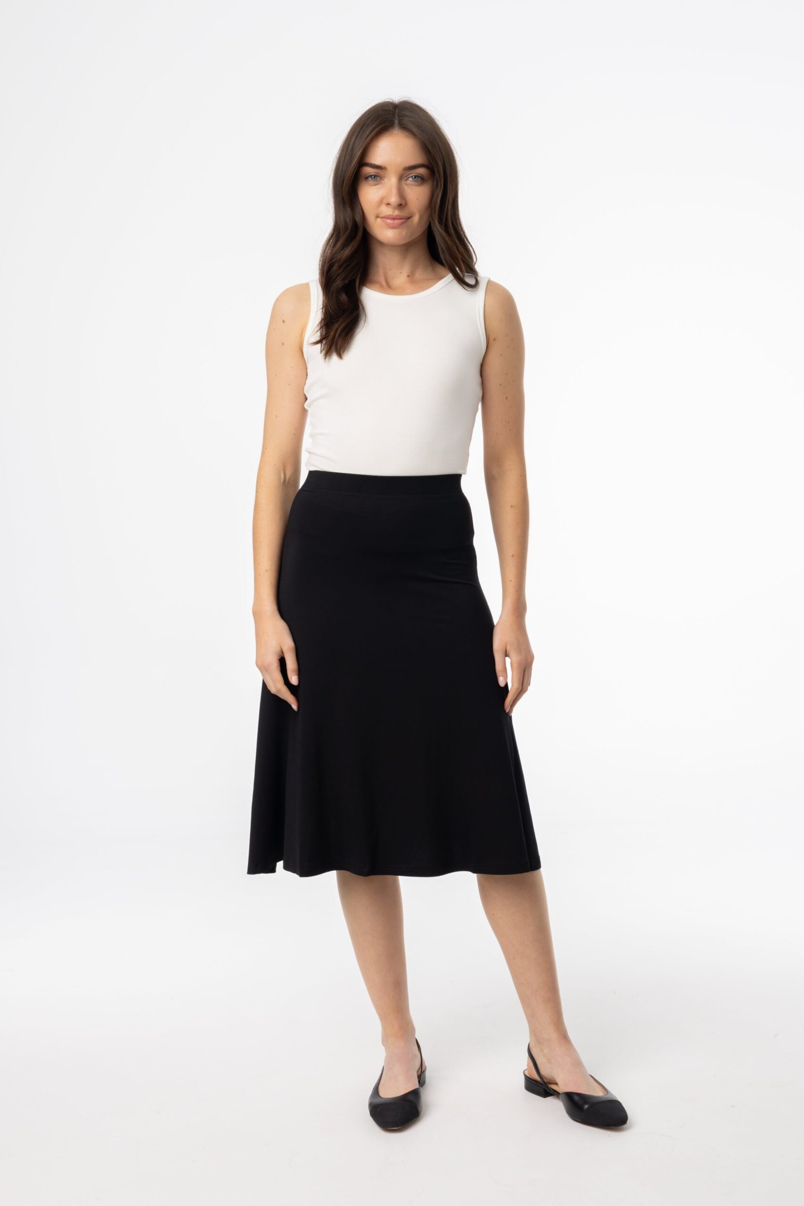 Black Basic Flare Skirt - Image 1