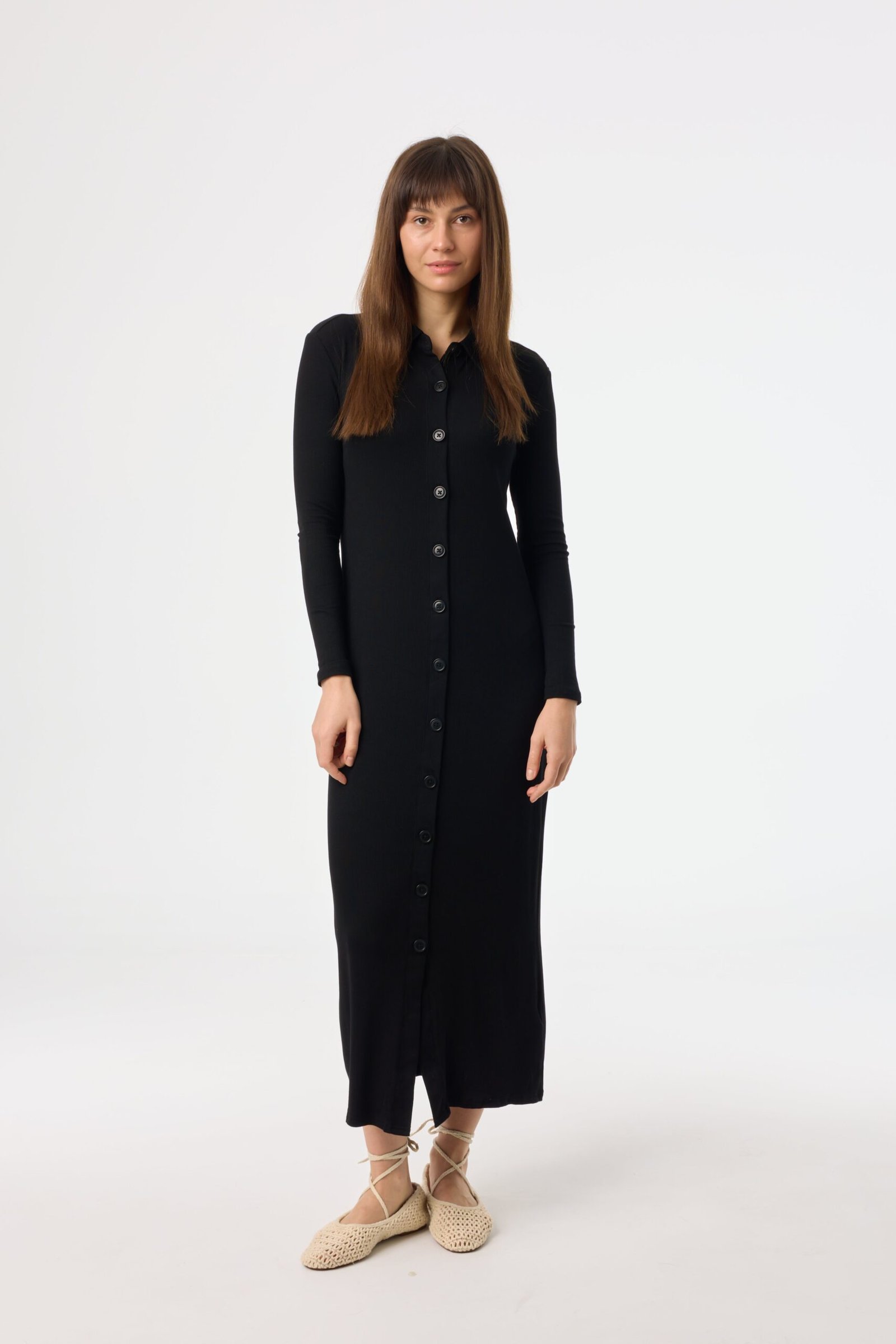 Black Cardi Maxi Dress - Image 1