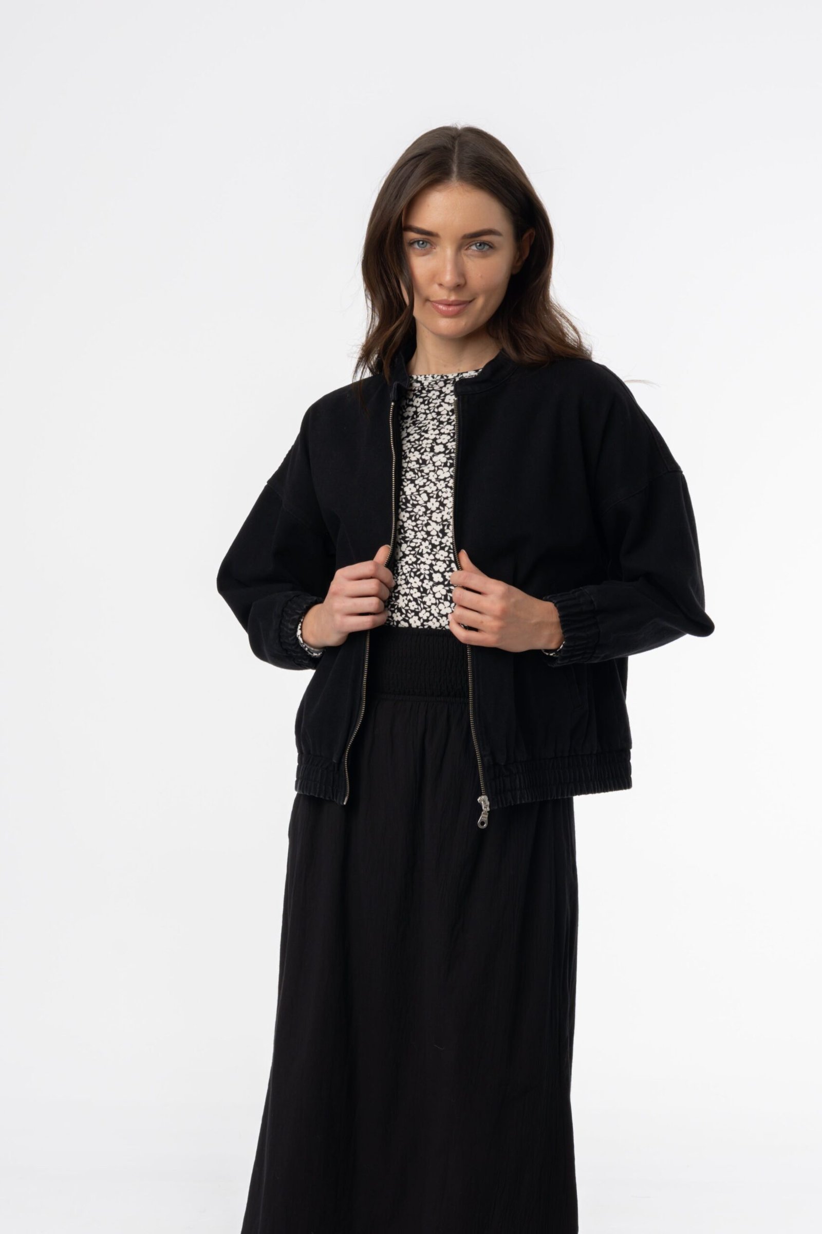 Black Denim Oversized Jacket - Image 4