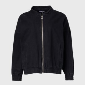 Black Denim Oversized Jacket - Image 5