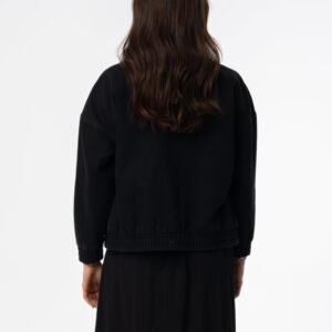 Black Denim Oversized Jacket - Image 3