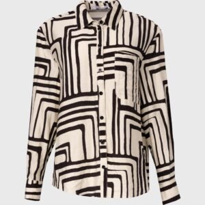 Black Geometric Blouse - Image 5