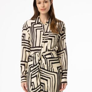 Black Geometric Blouse - Image 4