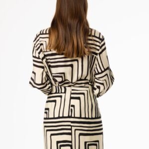 Black Geometric Blouse - Image 3