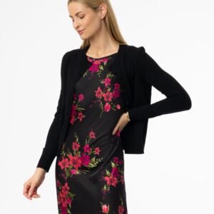 Black Button Knit Cardigan - Image 2