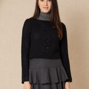 Black Crochet Top - Image 1