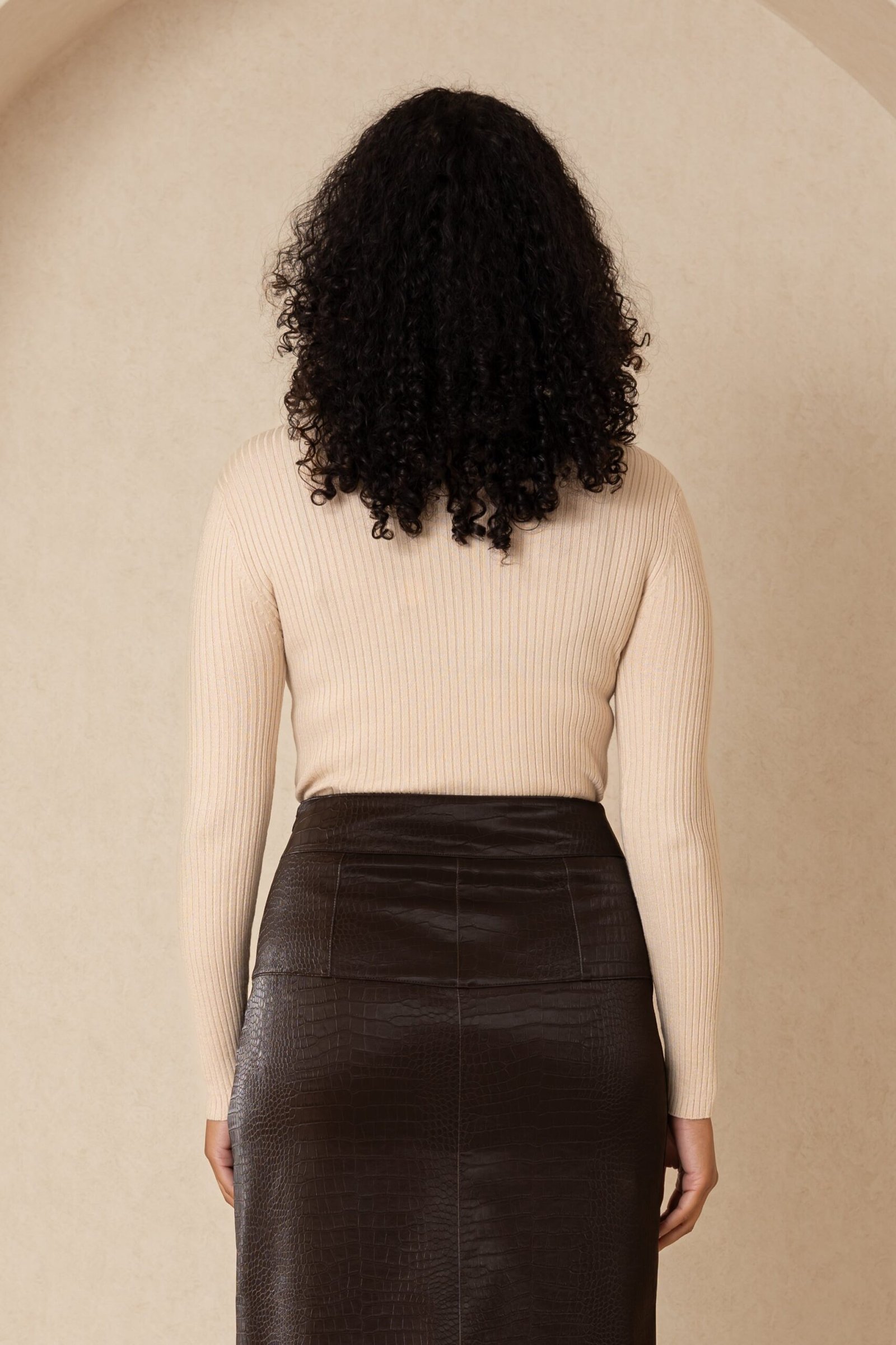 Beige Cutout Sweater - Image 3